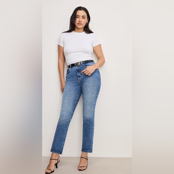 Good American Denim - Good American Women’s Always Fits Good Legs Straight Jeans Indigo316 Size 6-12